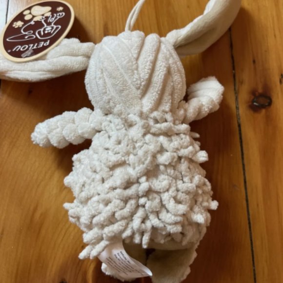 Petlou Inc. ~ Easter 8’’ Natural Rabbit ~ Squeaky Dog Toy - Picture 4 of 6